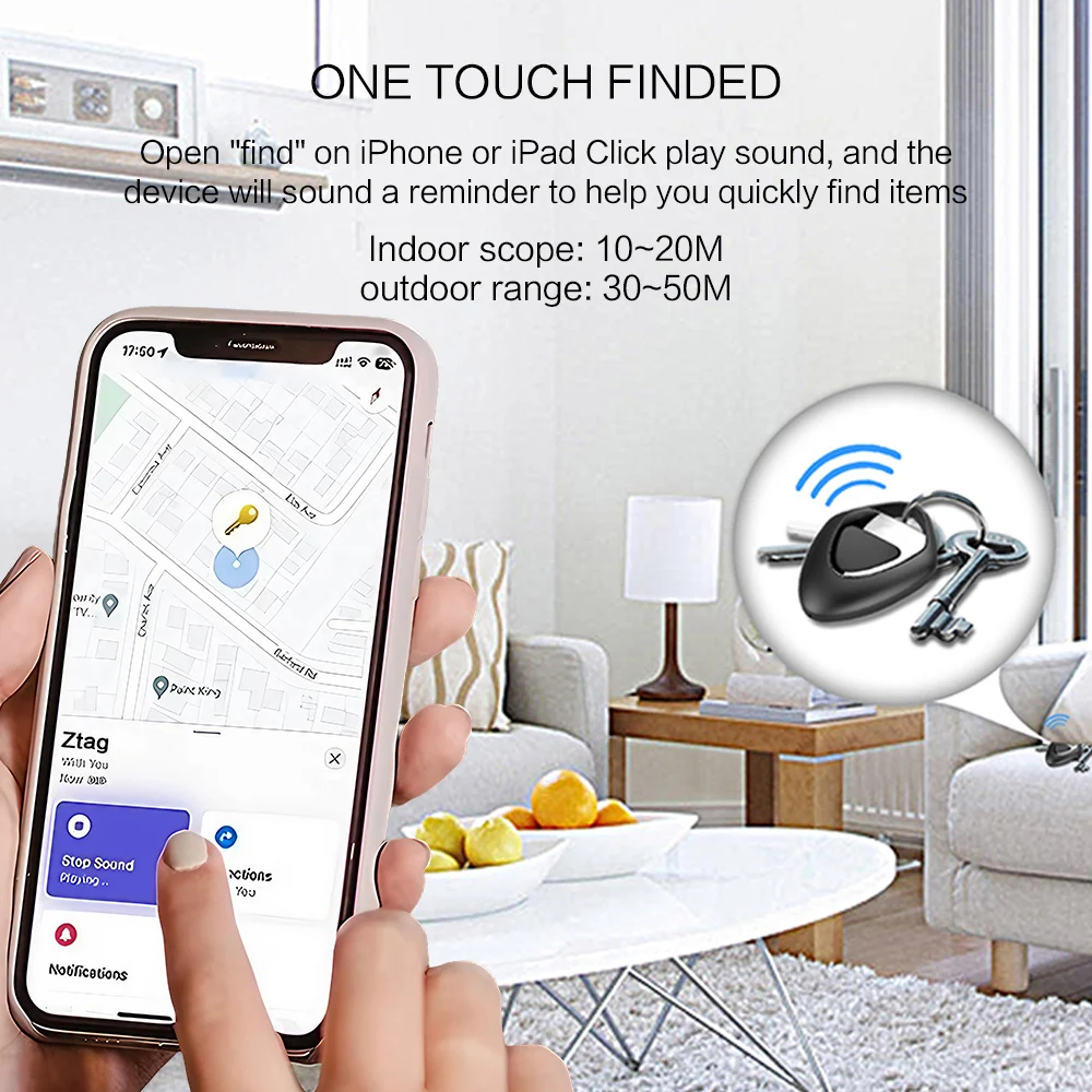 Xiaomi Smart Bluetooth GPS Tracker Work with Apple Find My APP ITag Anti-Lost Reminder Device MFI Locator Car Key Pet Kid Finder