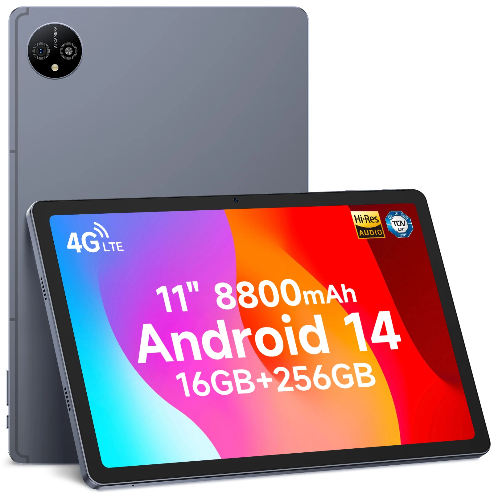 Ulefone tab a11 pro tablet mtk helio g99 4g 16gb ram (8 8) 256gb rom android 14 8800mah licht schlank 11 "fhd 16mp