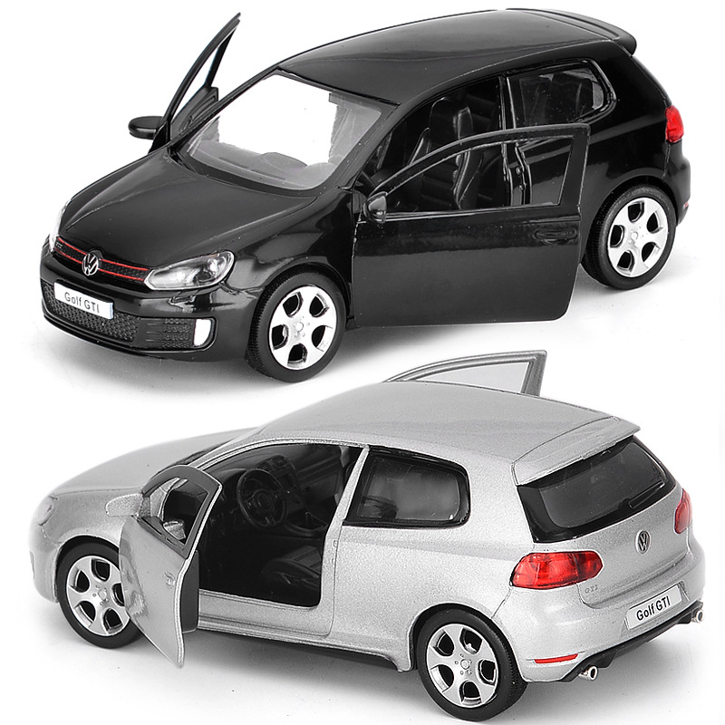 Escala 1:36 vw golf 6 liga diecast carros modelo brinquedo alta simulação metal corpo portas abertas puxar para trás veículos para presentes das crianças