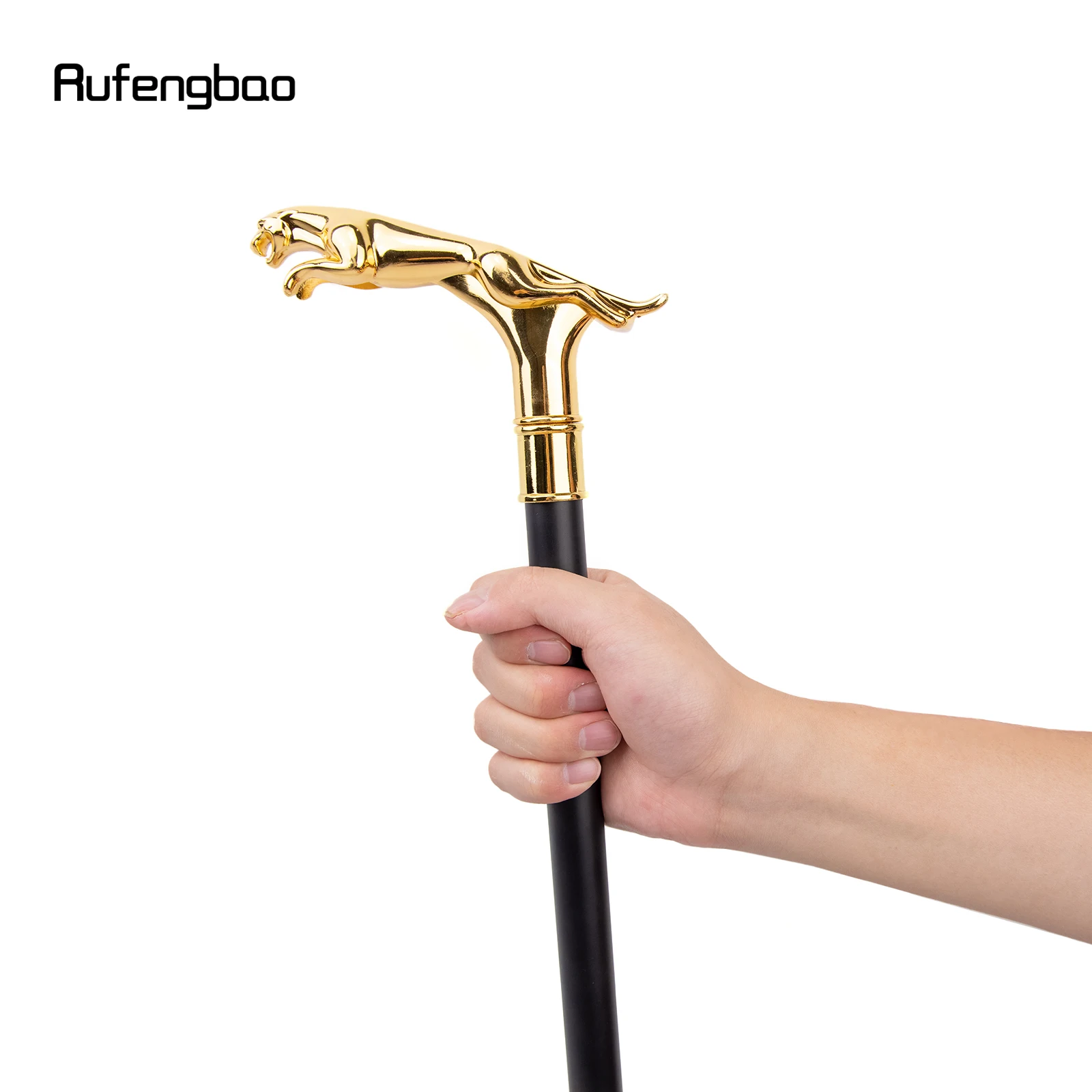 หรูหราทองเสือดาวพร้อมแฟชั่นเดิน Stick สำหรับตกแต่งเดิน Cane Elegant Crosier ลูกบิดเดิน Stick 93ซม.