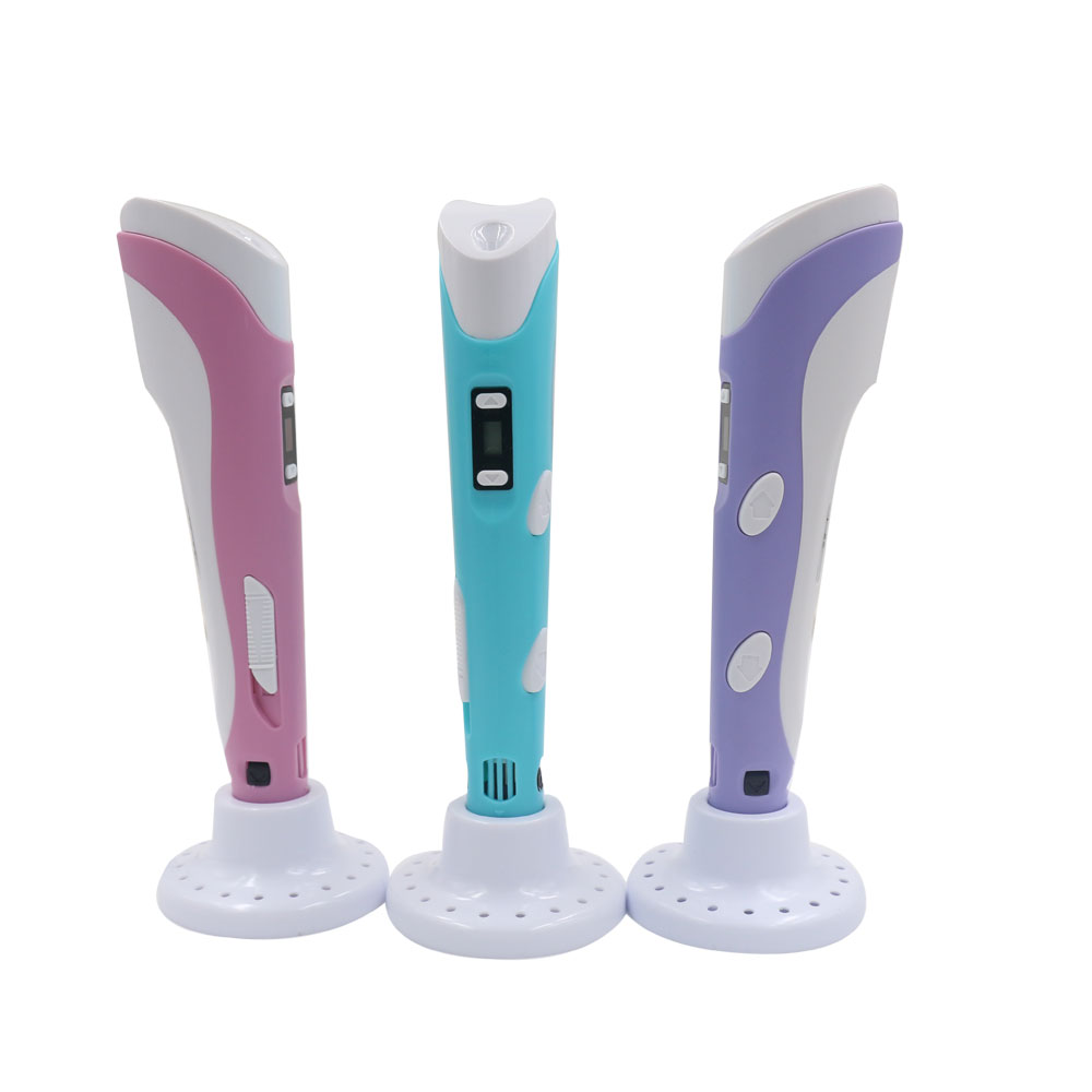 Stylo 3D pour enfants, stylo d'impression 3D avec écran LCD, stylo de peinture 3D bricolage avec filament PLA 30 couleurs, avec boîte de rangement et adaptateur secteur, cadeau d'anniversaire de Noël pour les enfants