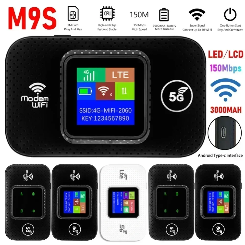 Router Hotspot Mobilny 4G 5G WiFi 6 Obsługuje 10 Użytkowników z Gniazdem Kart SIM Bezprzewodowy Router Przenośny Hotspot WiFi do Domu i Podróży