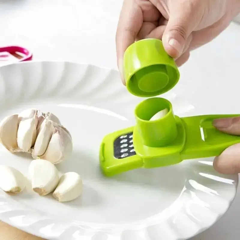 Mini moedor de alho para cozinha, Prensa de alho criativa, Mash, Mashing Manual de alho, Gadgets verdes