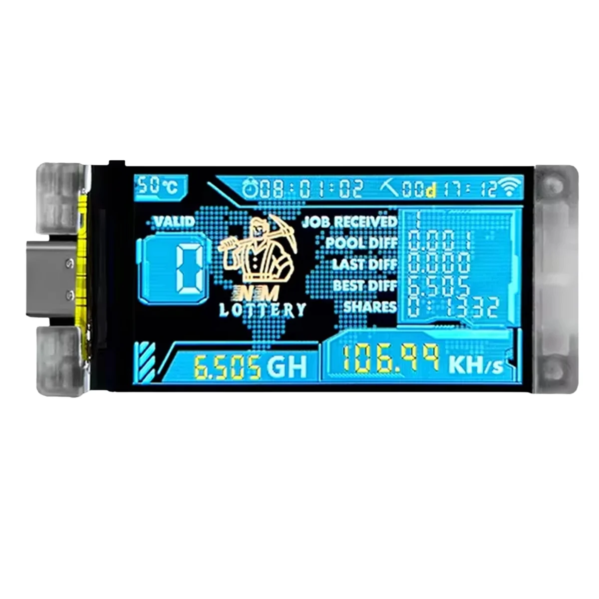 Bitco nerd Miner BTC CRYPTO solotery/s HelTec Vision 117KH Master การใช้ T190การเชื่อมต่อ WIFI