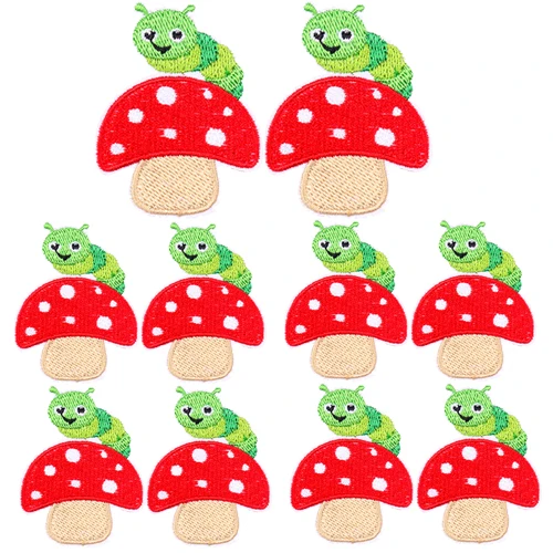 10PCS kartun hewan Patch menjahit pakaian termoadhesif Patch pada pakaian katak kucing Embroidey Patch besi pada Patch untuk pakaian