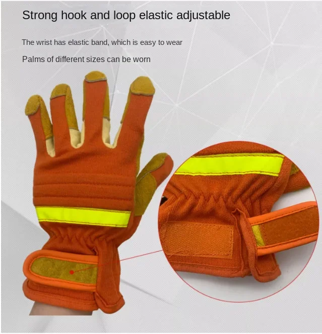 Fire Gloves Fire-Proof Flame-Retardant High-Temperature Resistant And Heat-Insulating  Special Rescue Gloves For Firefighters