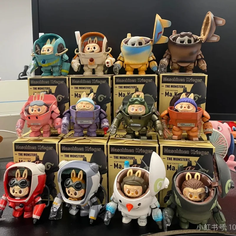Caja ciega de productos originales The Monsters X Yokoyama Hiroshi Ma.K. Serie de muñecos de vinilo Labubu Mech, caja misteriosa, regalo coleccionable