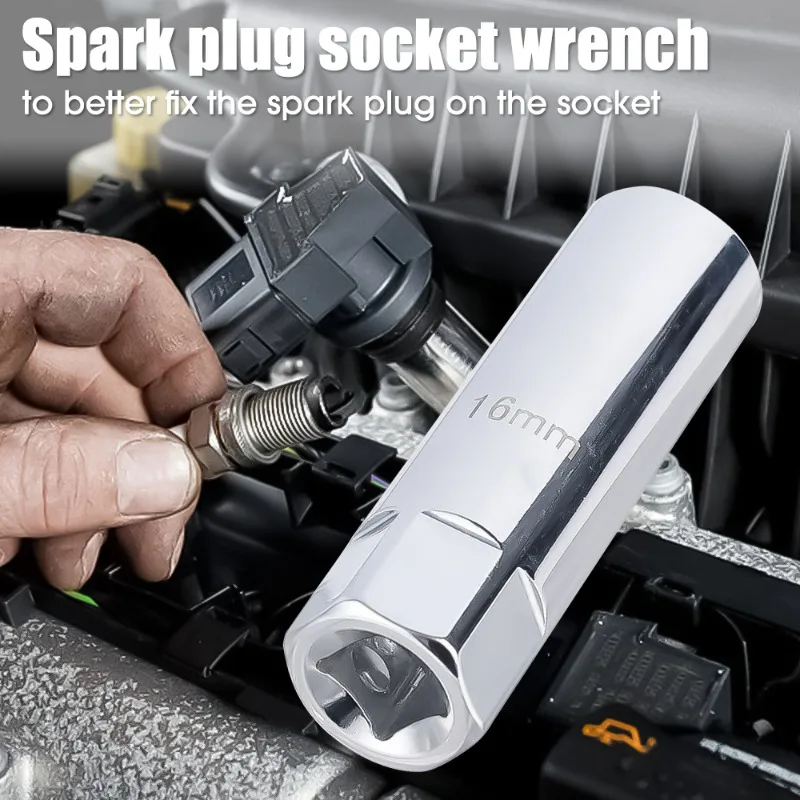 Llave de bujía magnética Universal para coche, herramienta de reparación de automóviles, accesorios prácticos de 14mm y 16mm