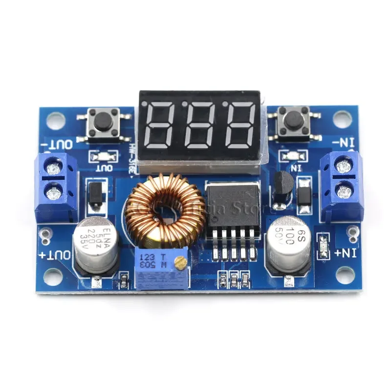 Convertidor de DC-DC 5A 75W XL4015, módulo reductor ajustable de 4,0-38V a 1,25 V-36V, fuente de alimentación ajustable para bricolaje