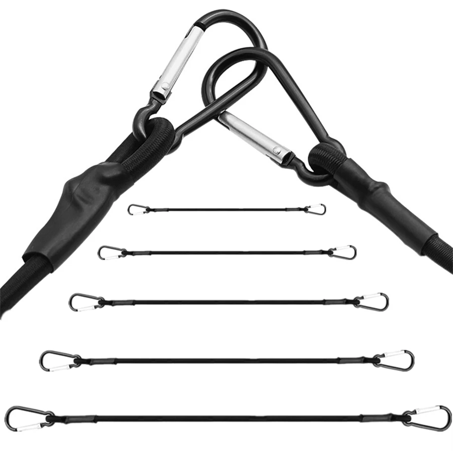 30/60/90/120/150cm estiramento cordas elásticas 8mm bungee cabos com ganchos bicicletas leves gravata bagagem do carro embalagem telhado rack cinta