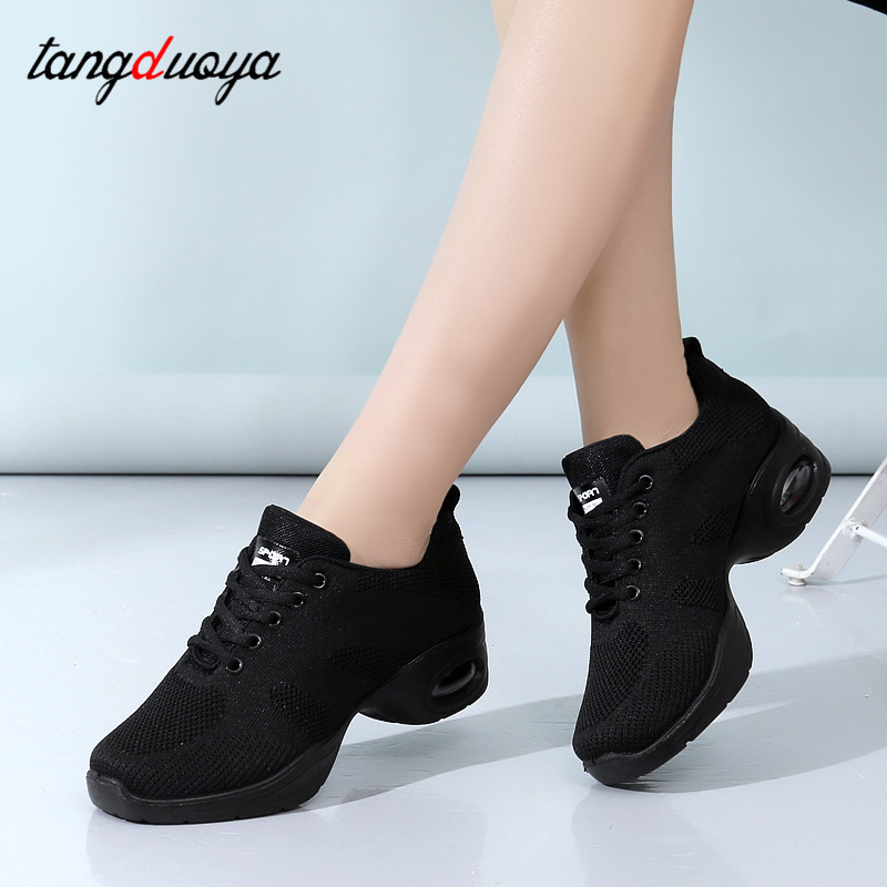 Turnschuhe Tanzschuhe Für Frauen Fliegen Woven Mesh Komfortable Moderne Jazz Tanzen Schuhe Mädchen Damen Outdoor Sport Schuhe