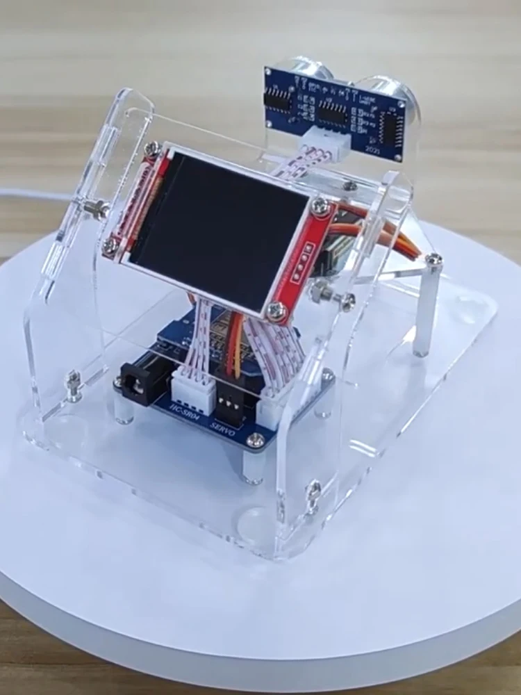 อะคริลิค Mini Radar หุ่นยนต์ TFT ขนาดเล็ก/ใหญ่หน้าจอ Ultrasonic Radar สําหรับหุ่นยนต์ Arduino สําหรับ ESP8266 โปรแกรมของเล่น Diy ชุด