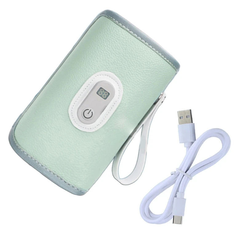 Funda aislante para biberón leche, funda calefactora portátil USB para biberón