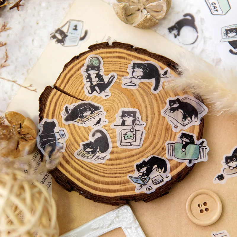 Mr. Paper 4 Style 200CM/Roll Washi Stickers  Adhesive Tape Cute Cartoon Animal Handbook DIY Material Loop Sticker