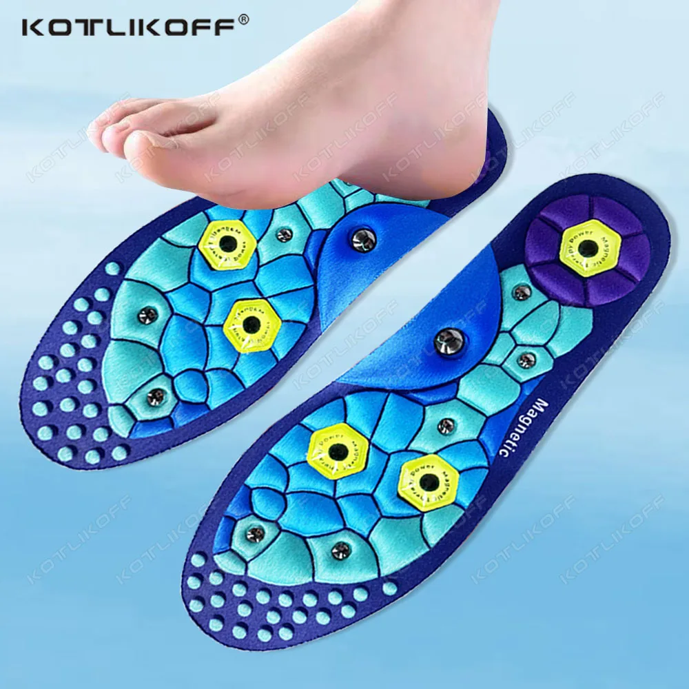 1 คู่ใหม่แม่เหล็กสบายกีฬา Acupoint นวด Insoles ศัลยกรรมกระดูกนวดเท้ากระชับสัดส่วนนวดใส่ Pad Inserts