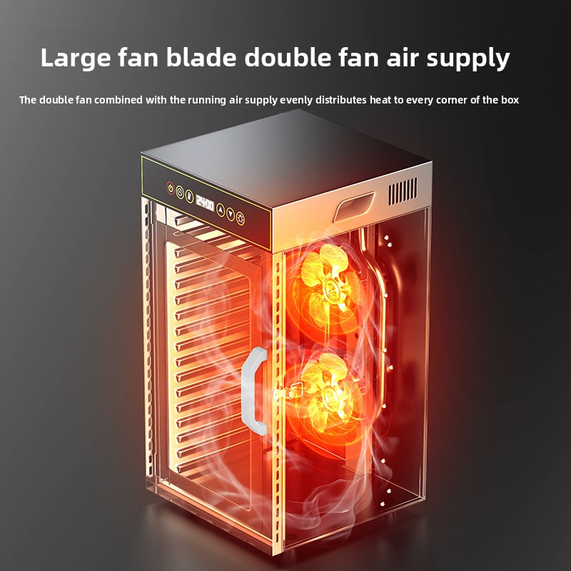 18-уровневый дегидратор пищевых продуктов премиум-класса из нержавеющей стали для коммерческого и домашнего использования, регулируемая энергоэффективная сушка фруктов/мяса/травы