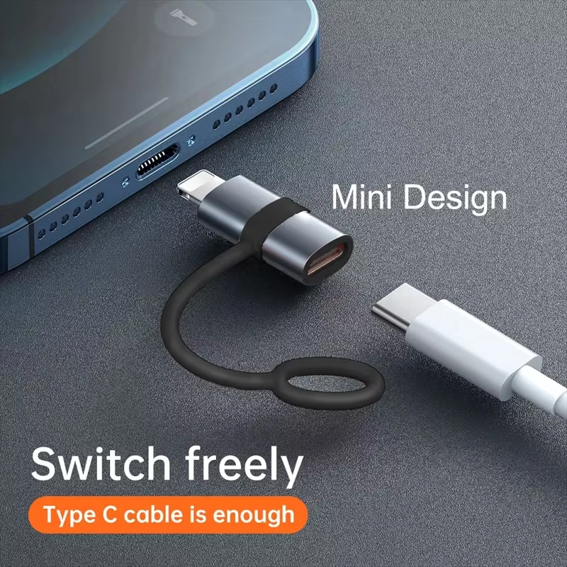 NNBILI PD30W Usb tipo C a ios adaptador para iOS macho a tipo C hembra convertidor para iPhone 14 13 12 11 Macbook conector rápido