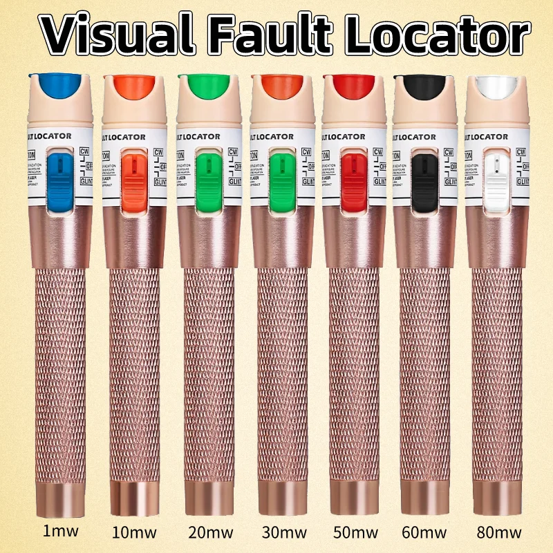 COMPTYCO Visual Fault Locator FTTH ปากกาเครื่องทดสอบสายเคเบิลไฟเบอร์ออปติก 1/10/20/30/50/60/80mw VFL SC/FC/ST 2.5 มม.