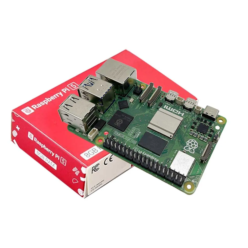 Raspberry Pi 5 2GB / 4GB / 8GB RAM ordenador de placa 2,4 GHz Cortex-A76 CPU VideoCore VII GPU caja opcional fuente de alimentación del ventilador para Pi5