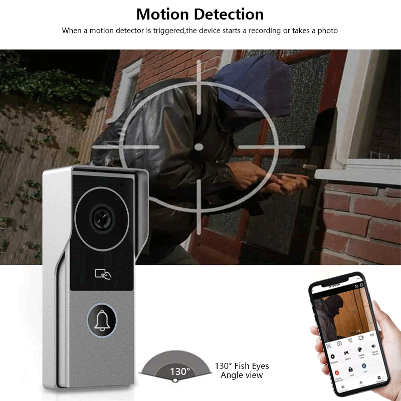 2-przewodowy wideodomofon dzwonkowy do domowego metalowego telefonu drzwiowego Kamera IP Tuya Smart 1080P