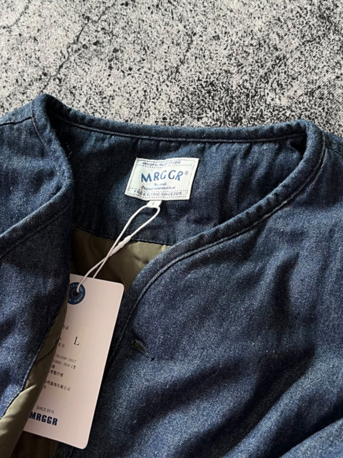 Retro Japanese Sle Thickened Warm Cotton Jacket Autumn Winter Casual Versatile Denim Cotton Coat Men's Stand Collar Outerwear