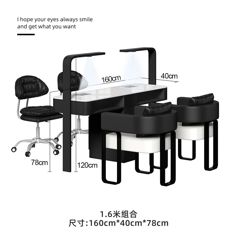 Juego de manicura japonesa, mesa de salón, silla profesional para uñas, muebles de belleza, Tafel para uñas