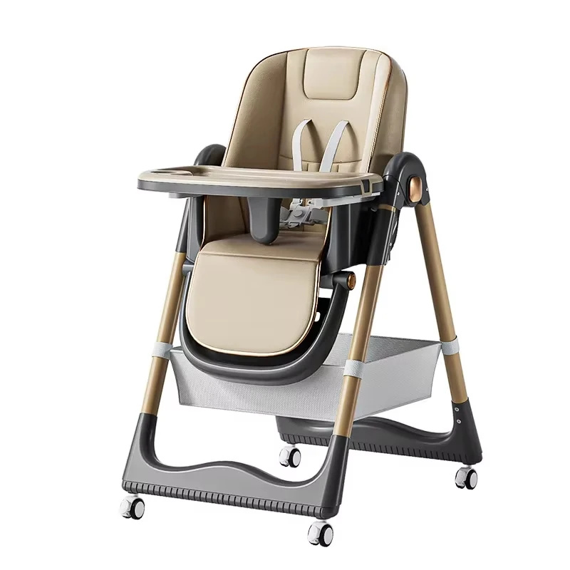 New Children's dining chair Multifunctional baby dining chair with wheels can be adjusted in height kids chair