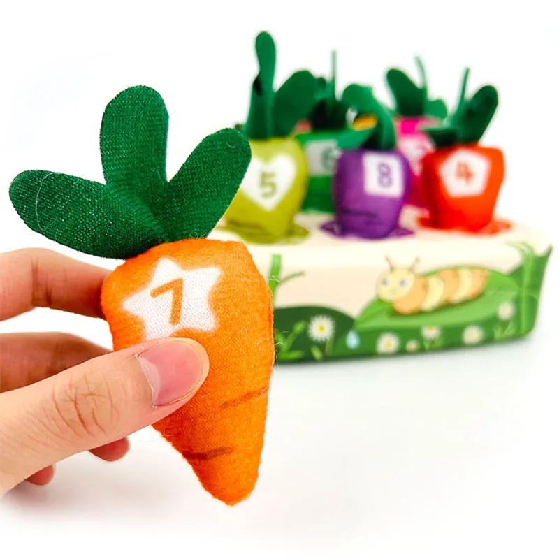 เด็กแครอท Harvest เกม Montessori ของเล่นดึงหัวผักกาดเด็กวัยหัดเดินมอเตอร์ทักษะการฝึกอบรมสีการเรียนรู้ของเล่นเพื่อการศึกษาเด็ก