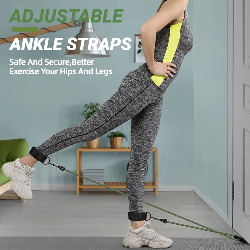 Juego de bandas de resistencia elásticas de 200 libras, 11 piezas, cuerda de tracción de tensión, ejercicio de entrenamiento para Fitness, gimnasio en casa, equipo de entrenamiento de fuerza