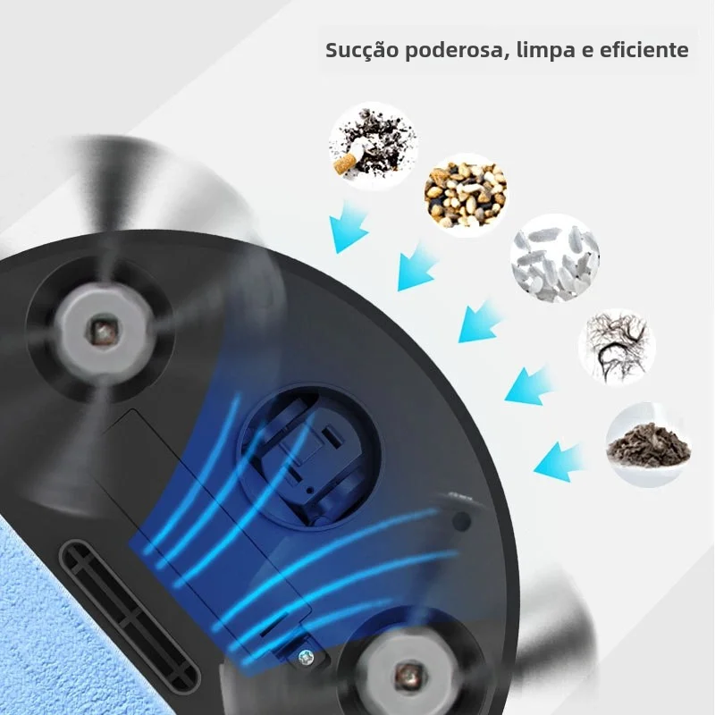 2024 novo aspirador de pó robótico totalmente automático inteligente baixo ruído varredor de chão coletor de poeira limpador de carpetes preto ou branco