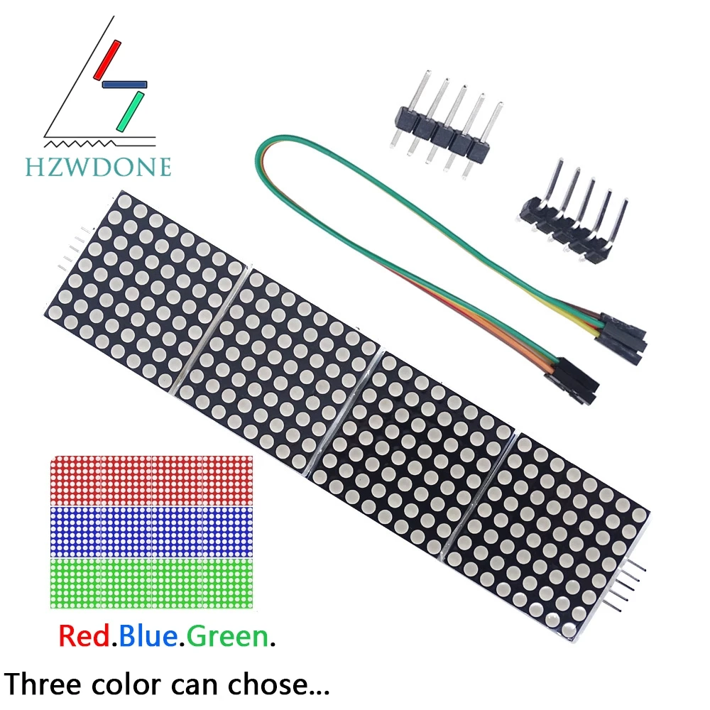 HZWDONE MAX7219 Dot Matrix Module Controle Enkele Chip Microcomputer Module 4-in-1 Display 5P Lijn