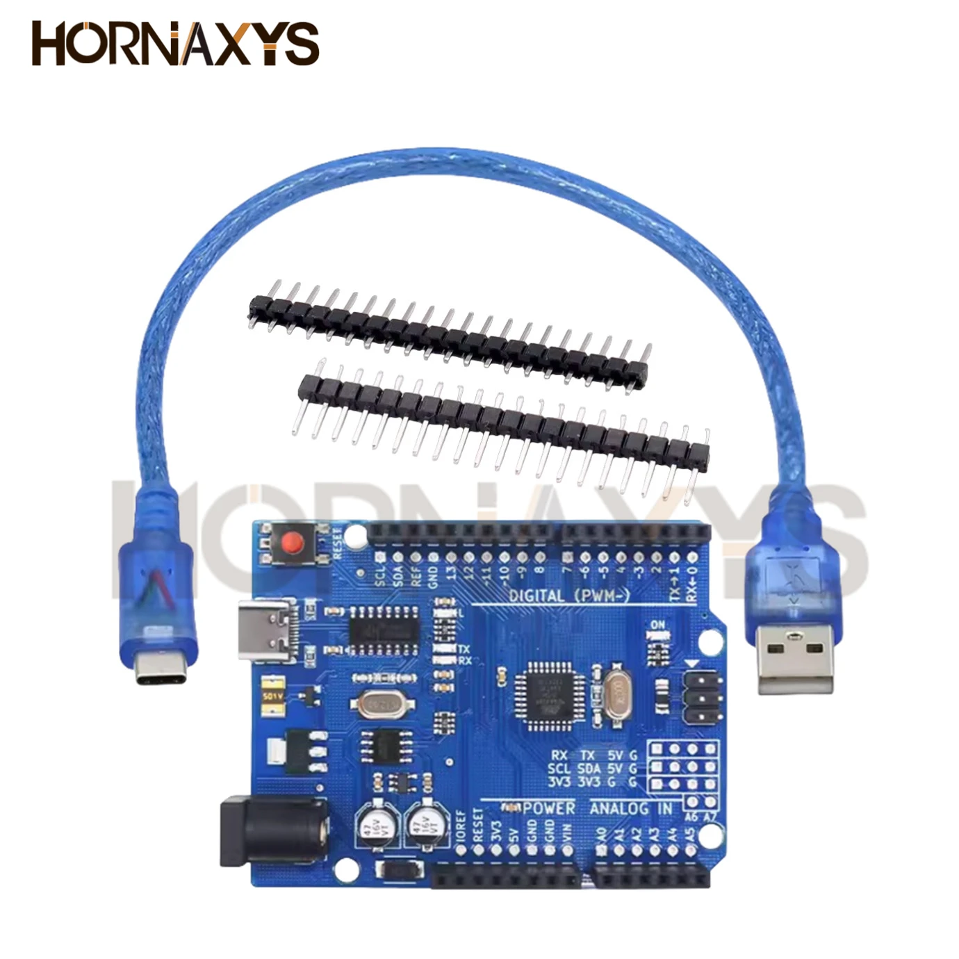1 Uds UNO R3 UNO placa UNO R3 CH340G + Chip Mega328P 16Mhz para placa de desarrollo Arduino UNO R3 + USB TYPE-C MICRO