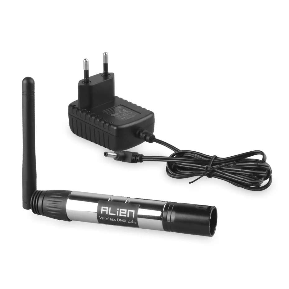 ALIEN 2,4G ISM DMX512 controlador Dfi receptor inalámbrico recargable transmisor de batería incorporado XLR de 3 pines para luces de escenario DMX
