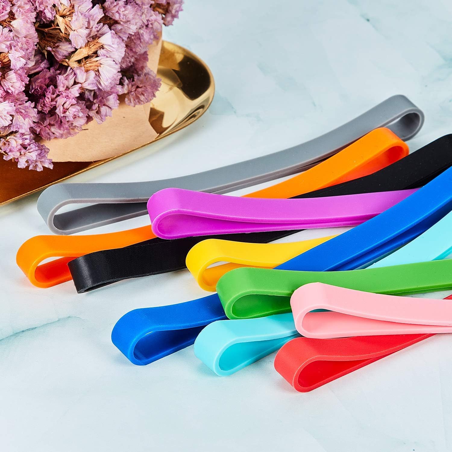 Grandi elastici in silicone Fasce elastiche per avvolgere in gomma Fasce extra large per notebook Ufficio Attrezzatura da esterno Regali Elastico da imballaggio