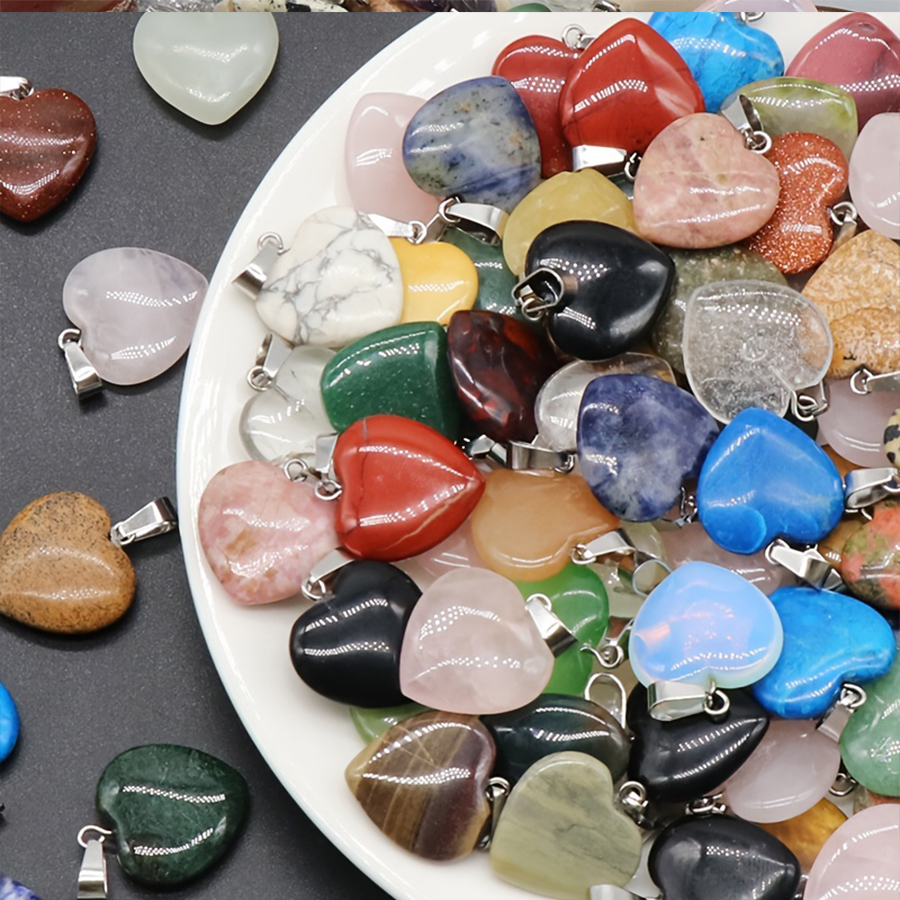 天然石のペンダント,ヒーリングストーン,ジュエリーアクセサリー,各種カラー,絶妙な,10個