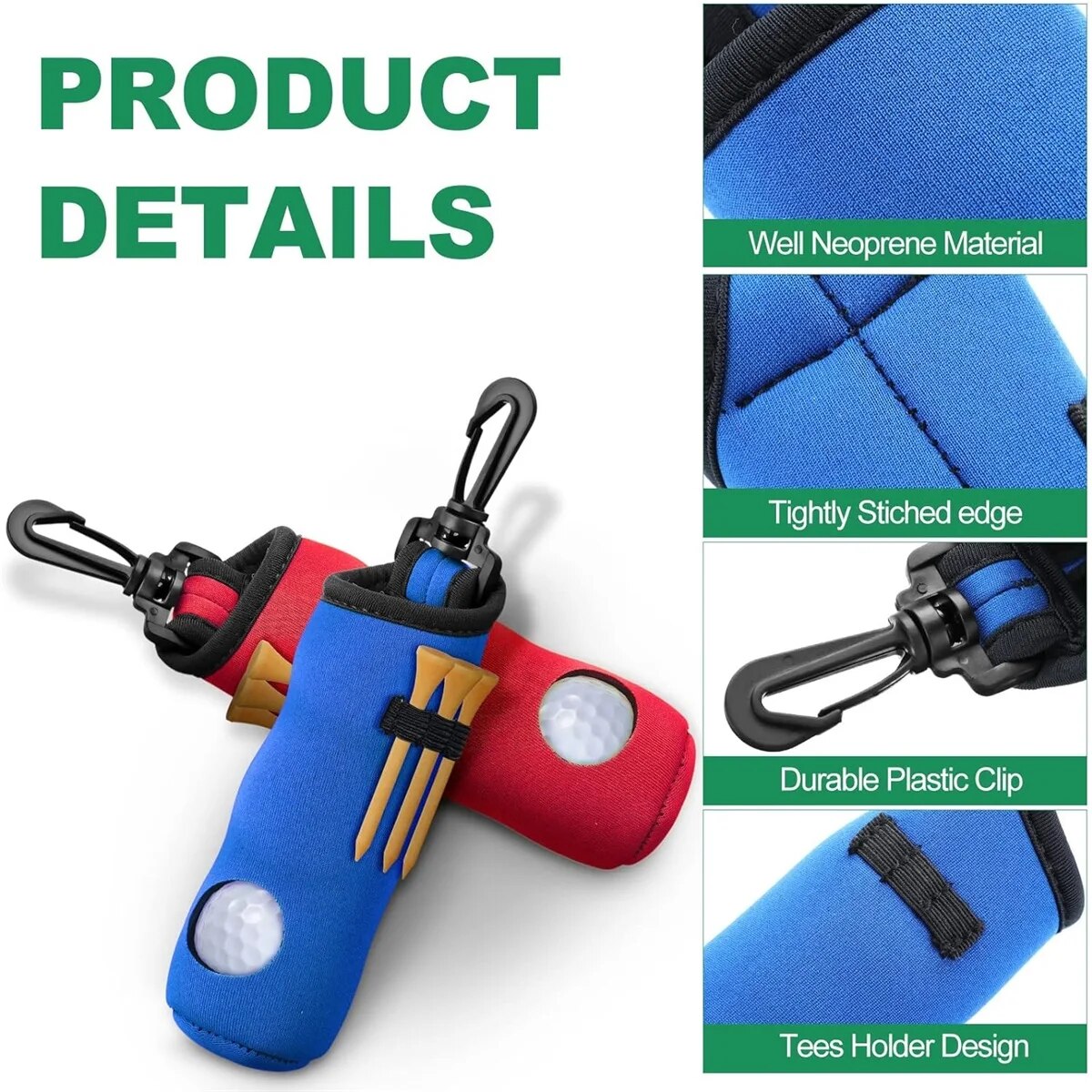 1pc suporte de t de golfe, saco de transporte de bola de golfe bolsa titular de bola de golfe chaveiro clipe de cinto, acessórios de presentes de golfe