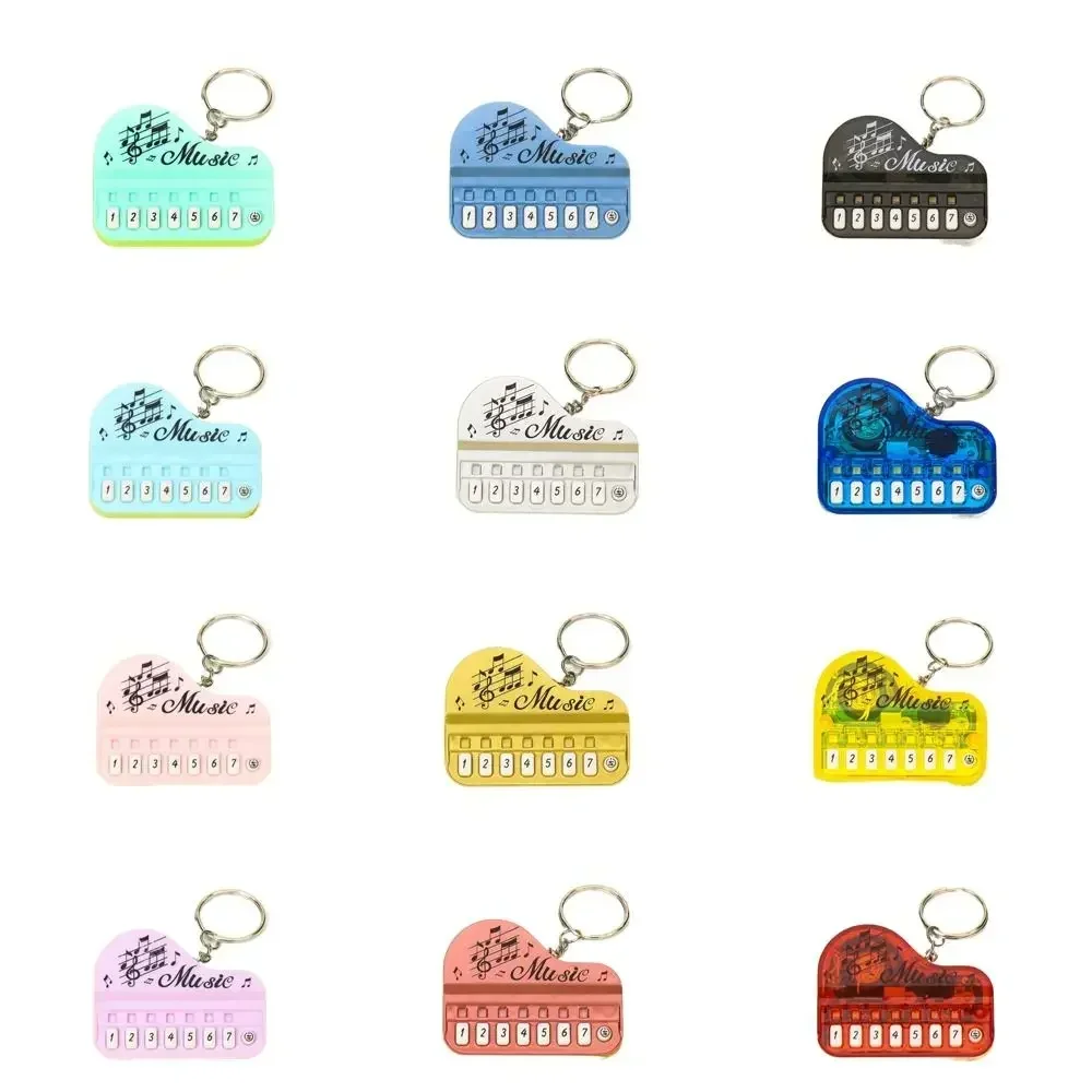 Mini Lovely Fresh Creative Cartoon Music Electronic Piano Keychains Couple Pendant Cute Exquisite Key Ring Funny Birthday Gift