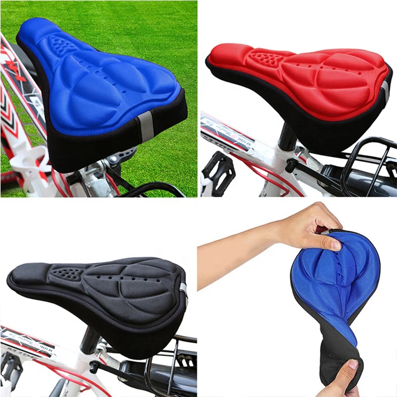 MTB จักรยาน 3D ฝาครอบอานโฟมเบาะรองนั่งอานระบายอากาศได้นุ่มสุดที่นั่งขี่จักรยานอานอุปกรณ์จักรยาน