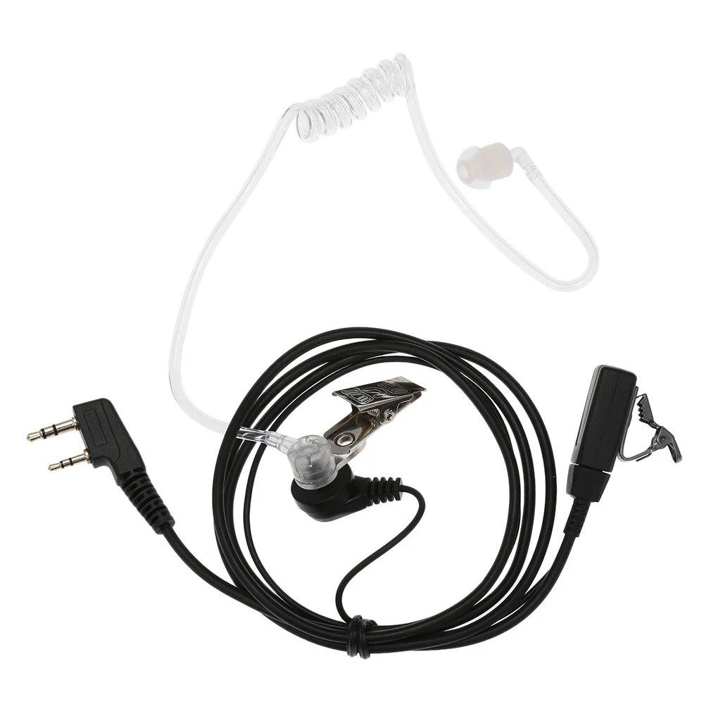 Walkie-Talkie-Headsets, 2-poliger verdeckter Akustikrohr-Ohrhörer mit großem Mikrofon, PTT für Motorola Two Way Radio Walkie Talkie M/K-Stecker