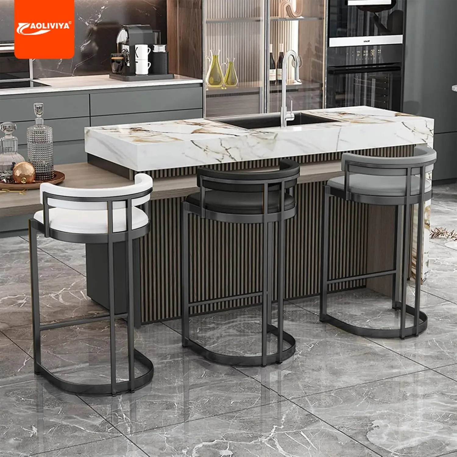 AOLIVIYA taburete de Bar de oficina silla alta Simple para cafetería mostrador cafetería cajero escritorio B26547