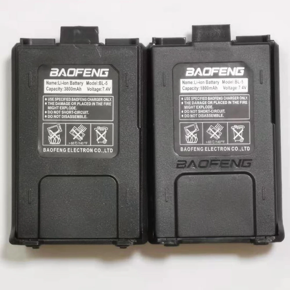 1/2pcs 1800mah/3800mAh Walkie Talkie battery for Two Way Radio Baofeng Uv 5r Battery For Uv-5ra uv-5re