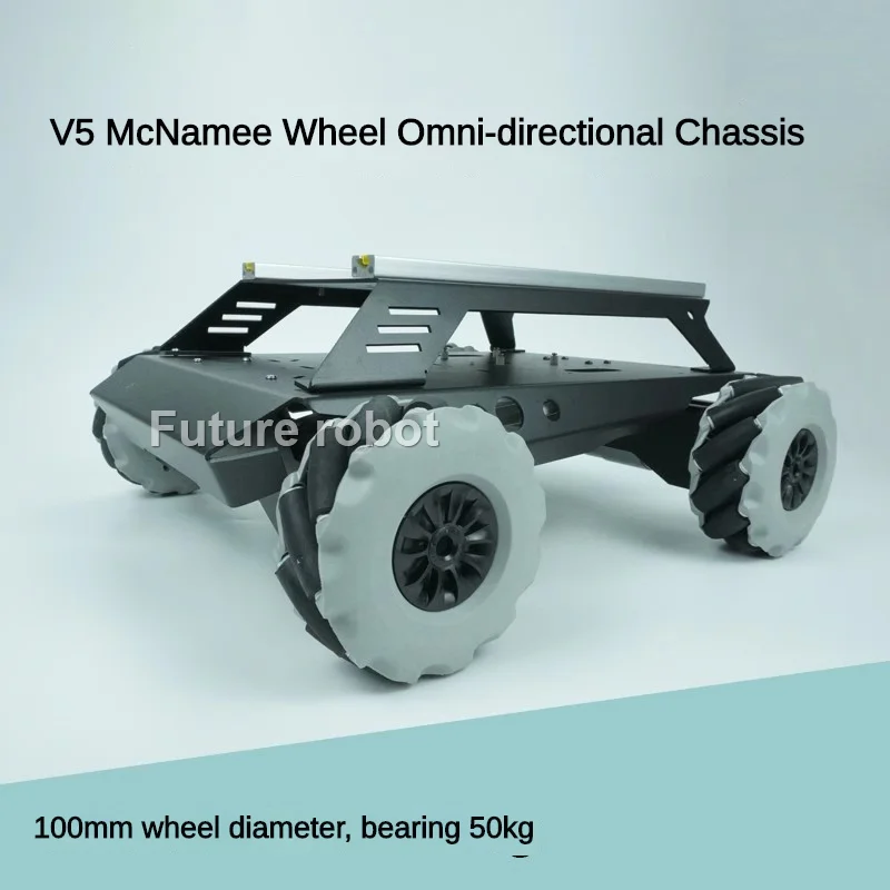 40–60 kg Last, RC-Tank, robustes Mecanum-Rad, omnidirektionaler Roboter, 12 V/24 V Motor, Metallgehäuse für Forschung, programmierbarer Roboter