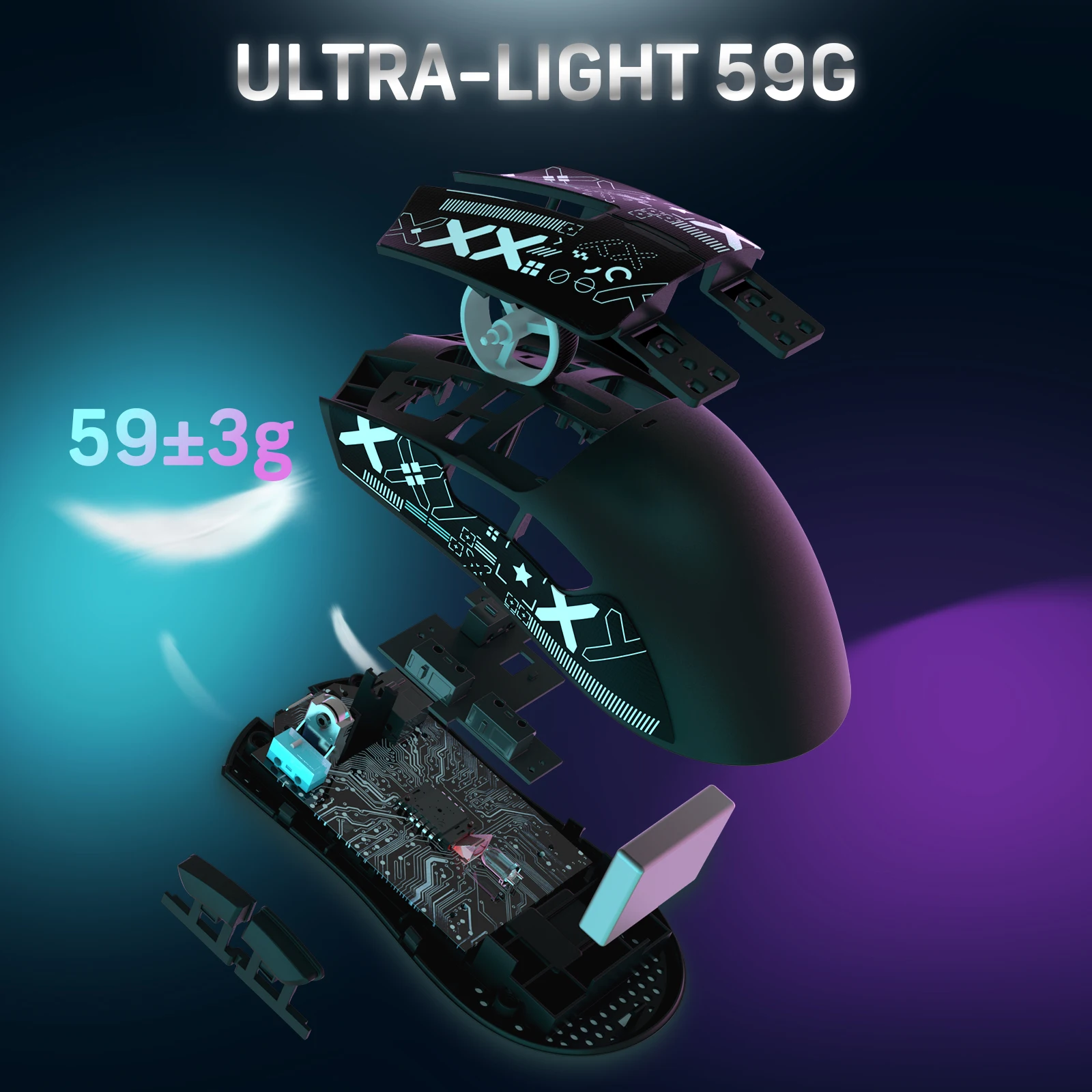 ATTACK SHARK X11 Wireless Gaming Mouse with Charging Dock PixArt PAW3311 Gaming Sensor, BT/2.4G Wireless/Wired