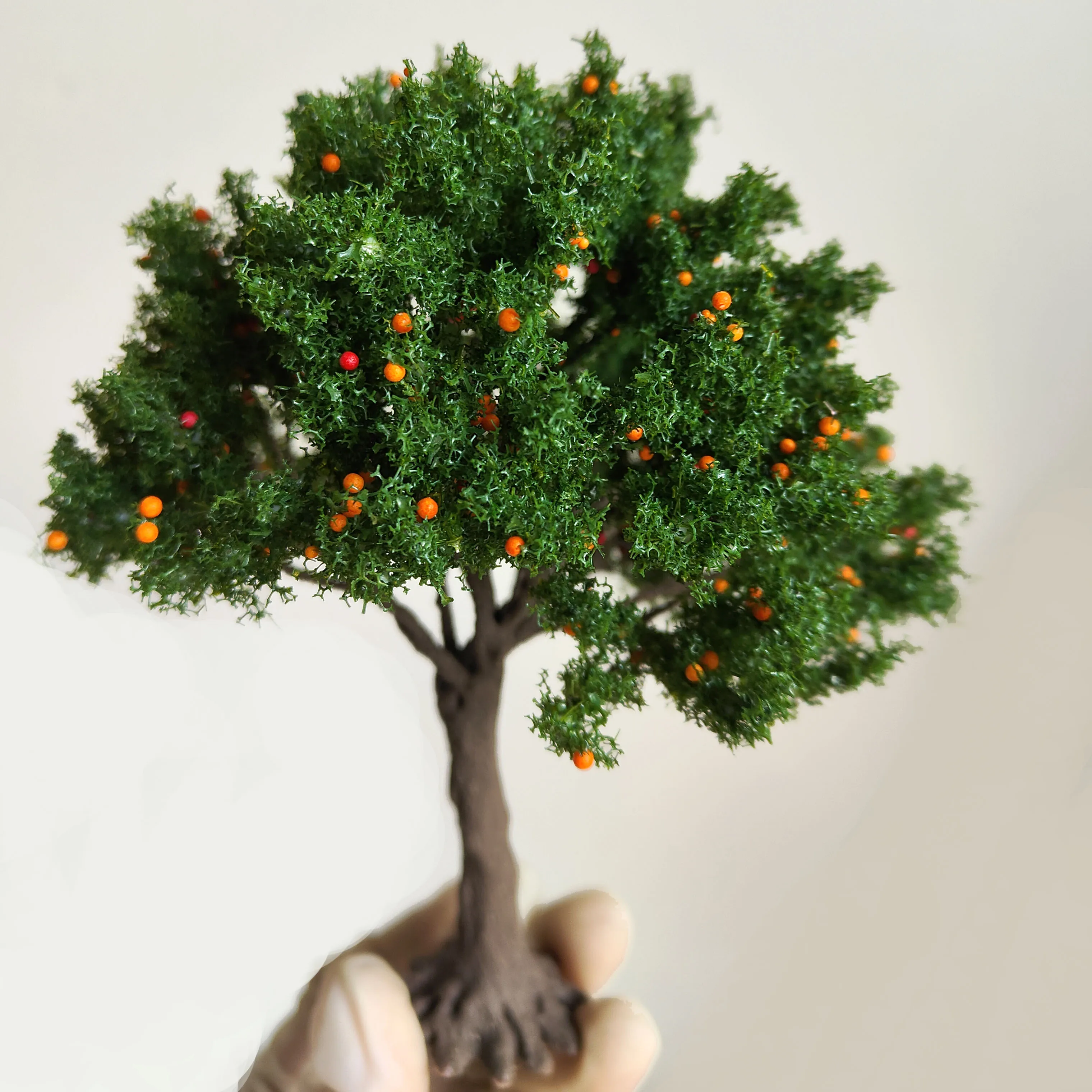 15cm simulated fruit tree model wire tree miniature landscape model dollhouse scale train railway layout