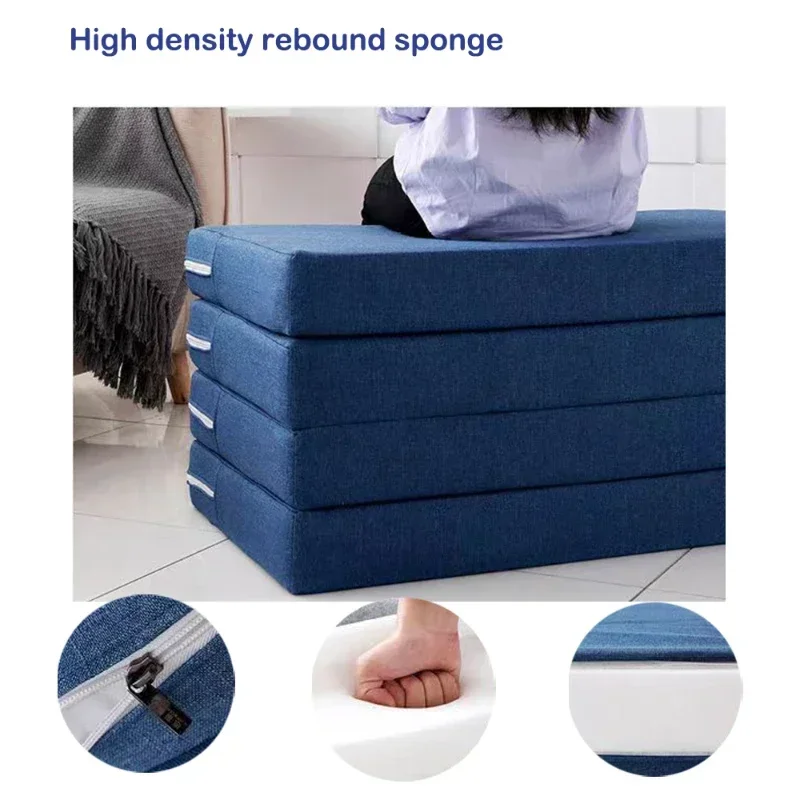 Foldable Memory Foam Mattress Sponge Folding Mattress Simple Mat Tatami Yoga Mat Office Lunch Single Bed Furniture