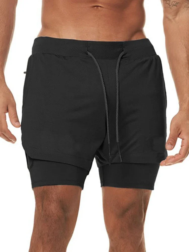 Camo Laufshorts Herren Gym Sportshorts 2-in-1 Quick Dry Workout Training Gym Fitness Jogging Kurze Hosen Sommer Herren Shorts