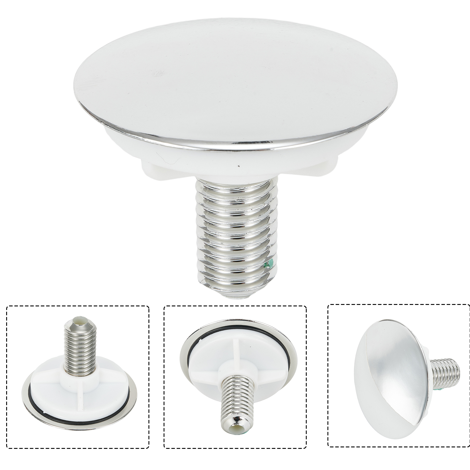Cubiertas de orificios para grifo de fregadero de cocina, tapón de sellado de orificios para lavabo de acero inoxidable, accesorios de plástico ABS para lavandería, 49mm