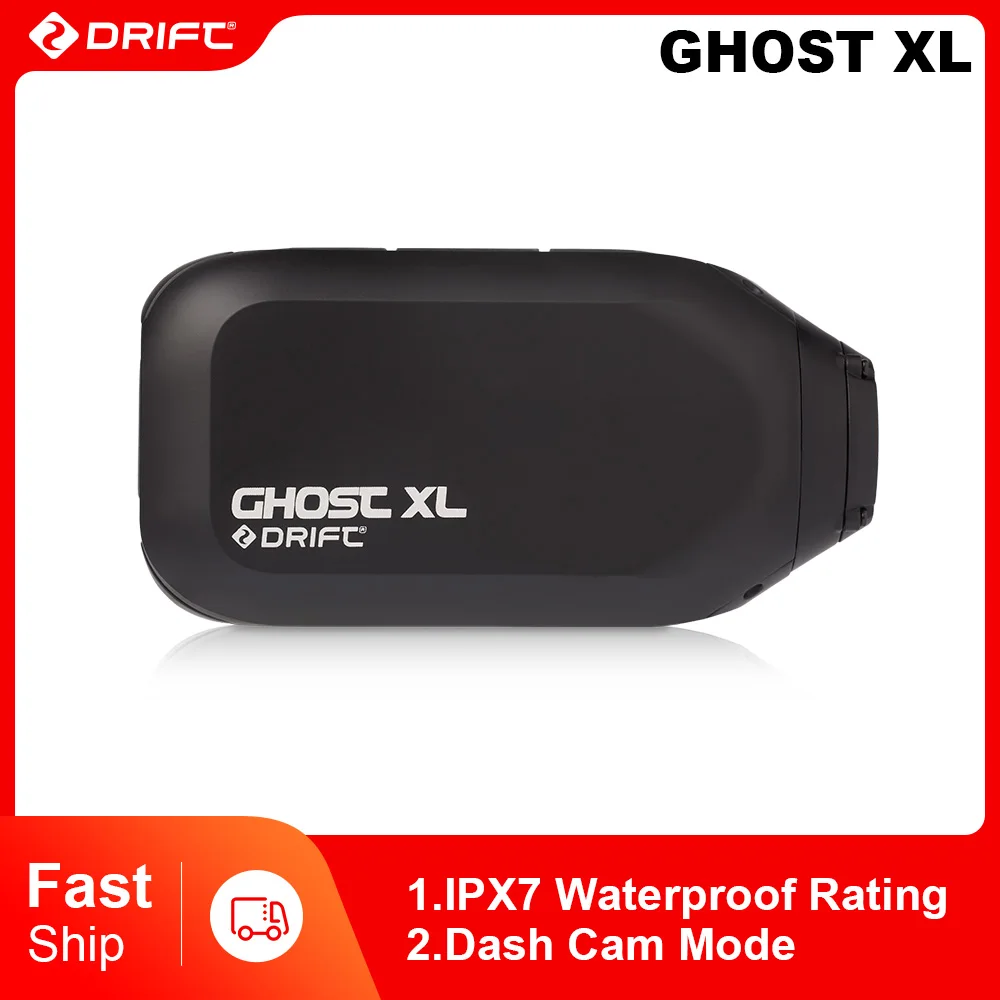 Drift Innovation-Cámara de Acción Ghost XL, videocámara Full HD 1080 con lente giratoria y modo Dash Cam, impermeable IPX7