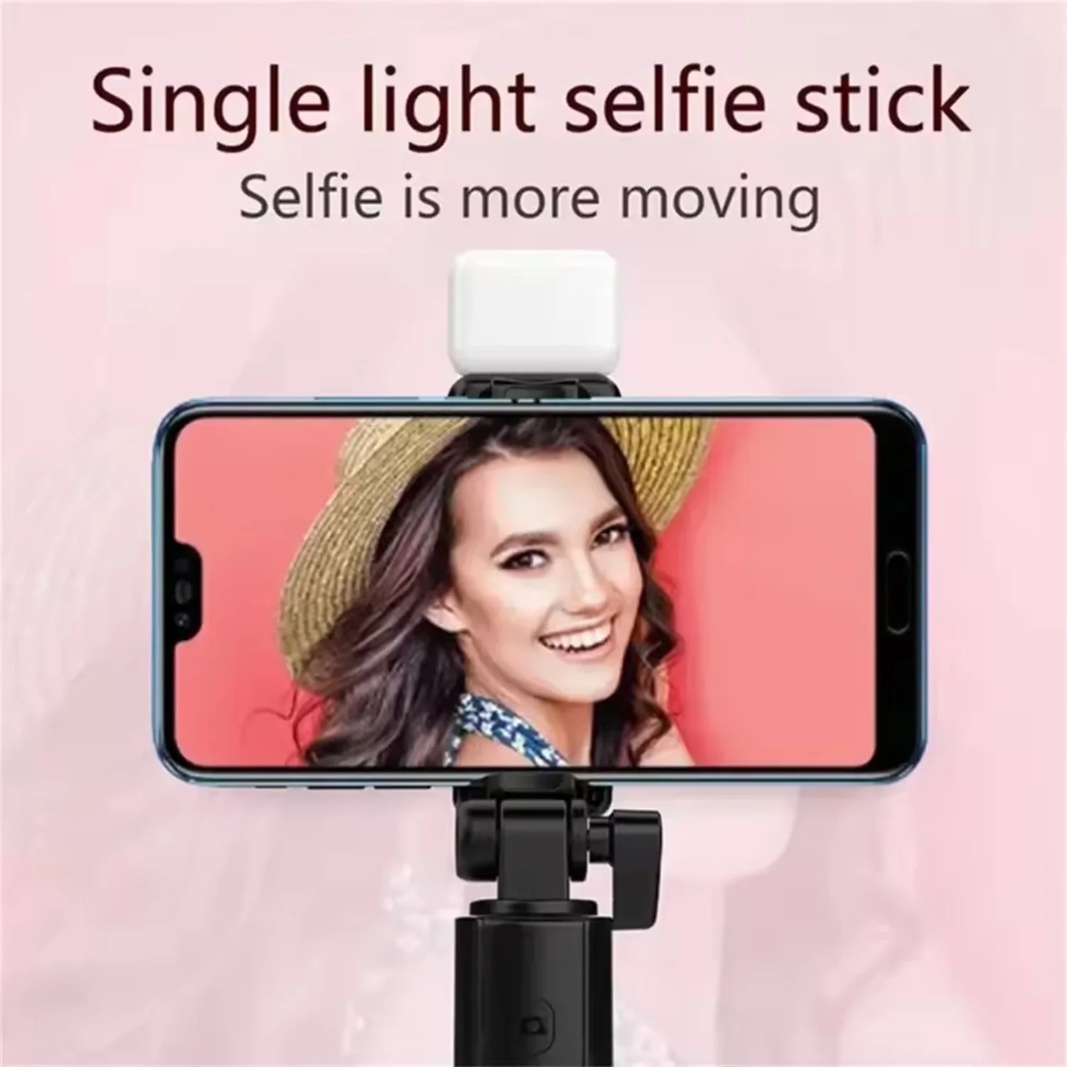 Trépied perche à Selfie pour téléphone portable, télécommande Bluetooth sans fil, support pour téléphone avec lumière de remplissage de beauté, beauté douce
