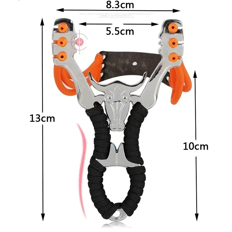 Fionda Bullhead in acciaio inossidabile Fionda a pressione rapida Fionda da tiro ad alta precisione per esterni Accessori per sport e caccia